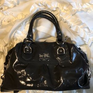 Coach gray patent small bag